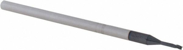 Accupro 3/64" Diam 3 Flute Single End Solid Carbide 0.005" Corner Radius End ...