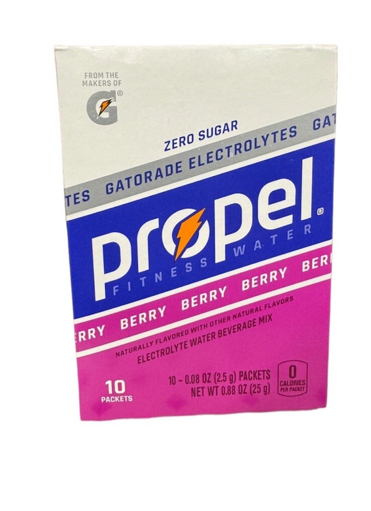 3 Boxes Propel Electrolyte Powder Packets, Berry 30 Packets Total