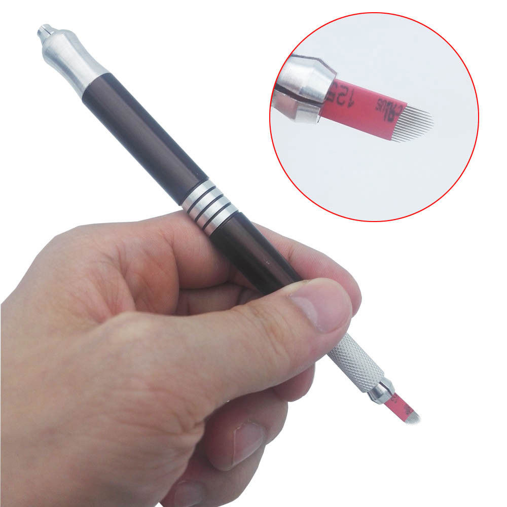 15 U Shape Needles Microblading Permanent Makeup Eyebrow Tattoo Chamfering Blade