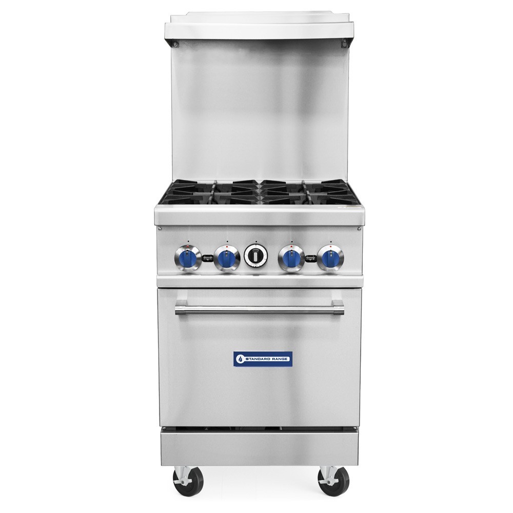 24" Range - 4 top burners and 1 standard oven
