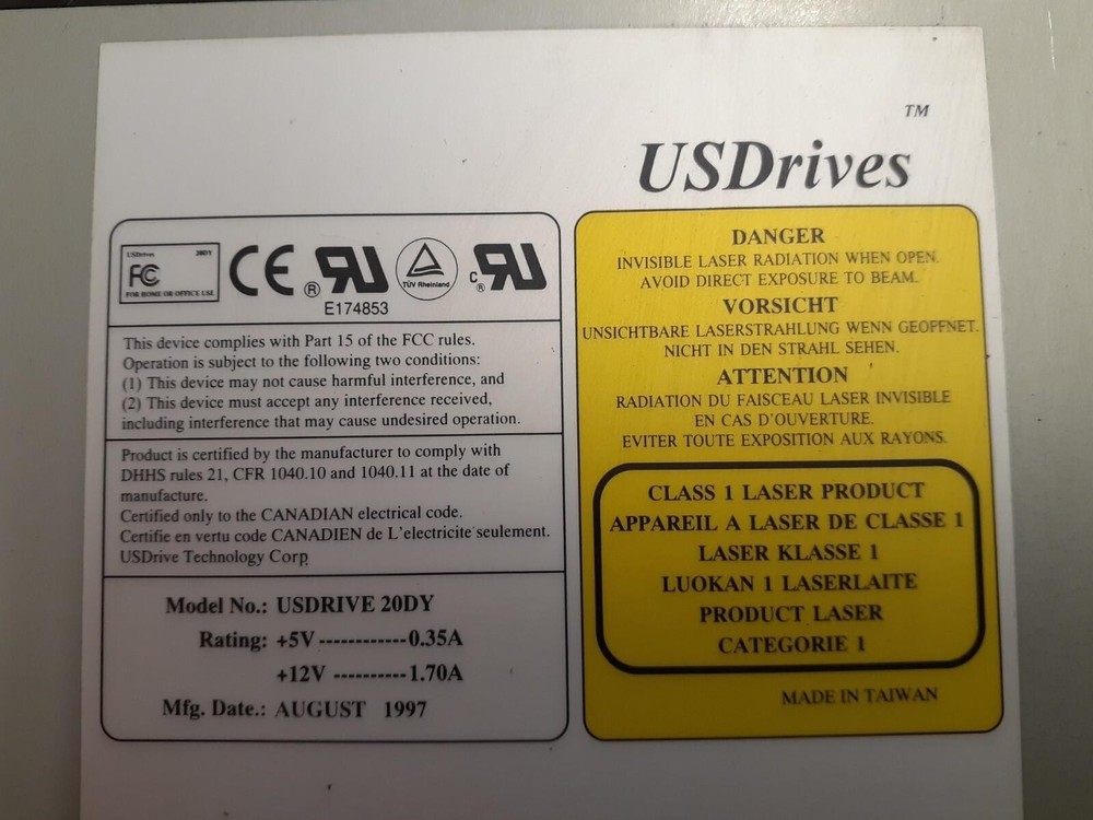 USDRIVE 20DY Desktop Drive - Beige Bezel
