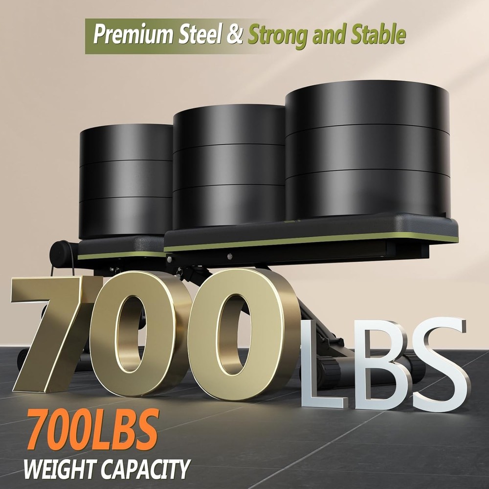 Adjustable Weight Bench Home Gym Foldable 700LBS Multi-Purpose Workout Bench