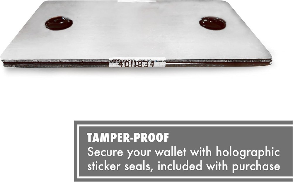 Discreet Titanium Seed Phrase Plates for Ultimate Crypto Security - 2 Plate Set