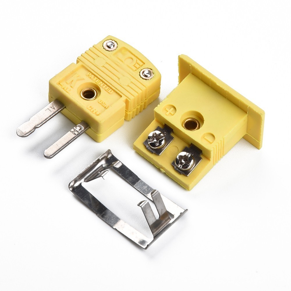 1 Set K Type Thermocouple Miniature Socket & Panel Mount Alloy-Plug Connector