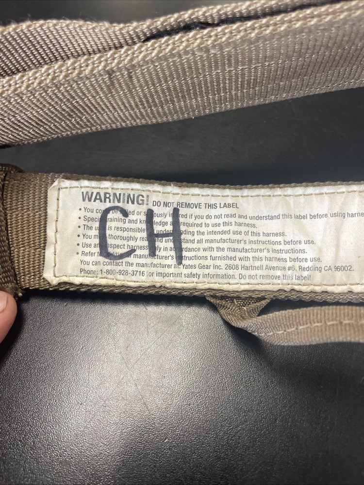 Yates Assault Climbing Belt MEDIUM Tactical Military