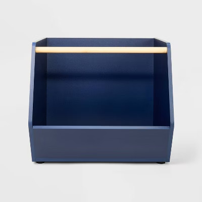 Kids' Stackable Laminate Storage Bin Blue - Pillowfort