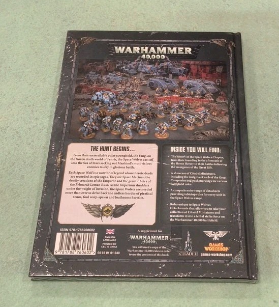Warhammer 40k Codex Adeptus Astartes Space Wolves 8th Edition Sealed Hard Cover