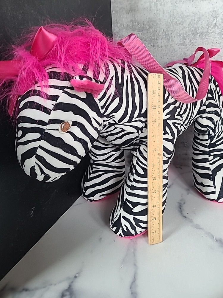 Kids Pink Haired Zebra Overnight Bag