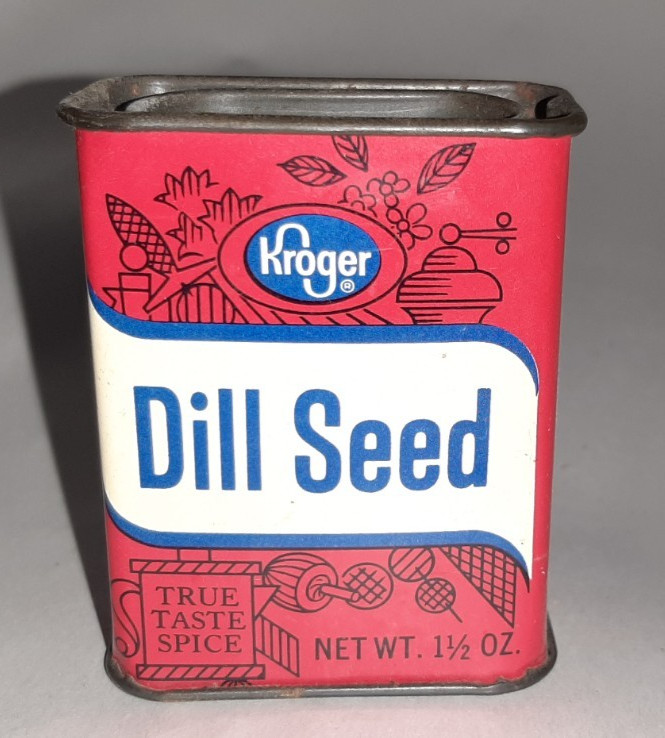Vintage Kroger Dill Seed Tin