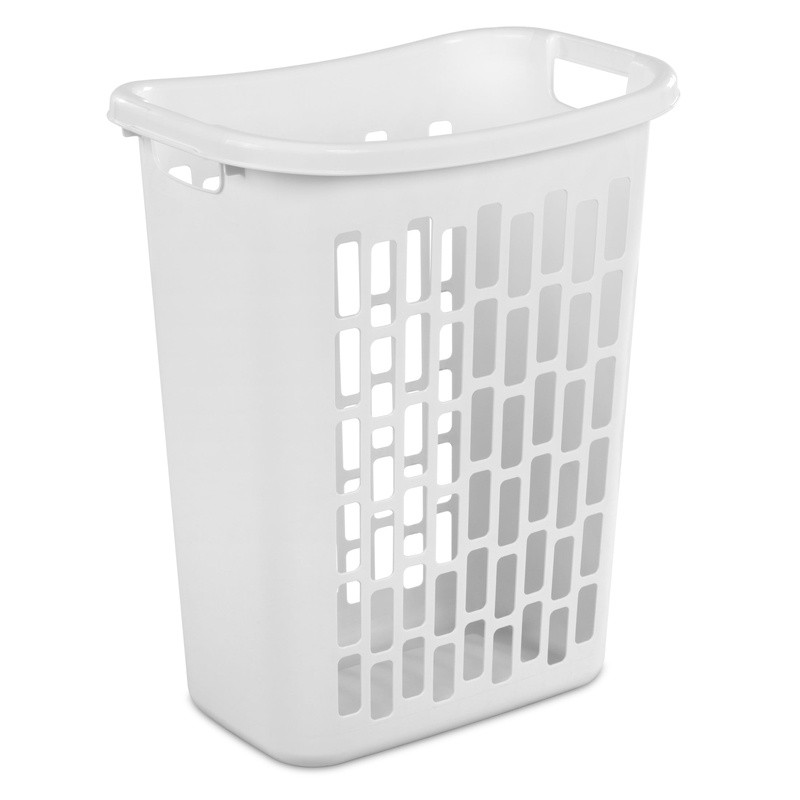 Rectangular Open Hamper Plastic Laundry Basket Adult W/ Ventilation Handles New