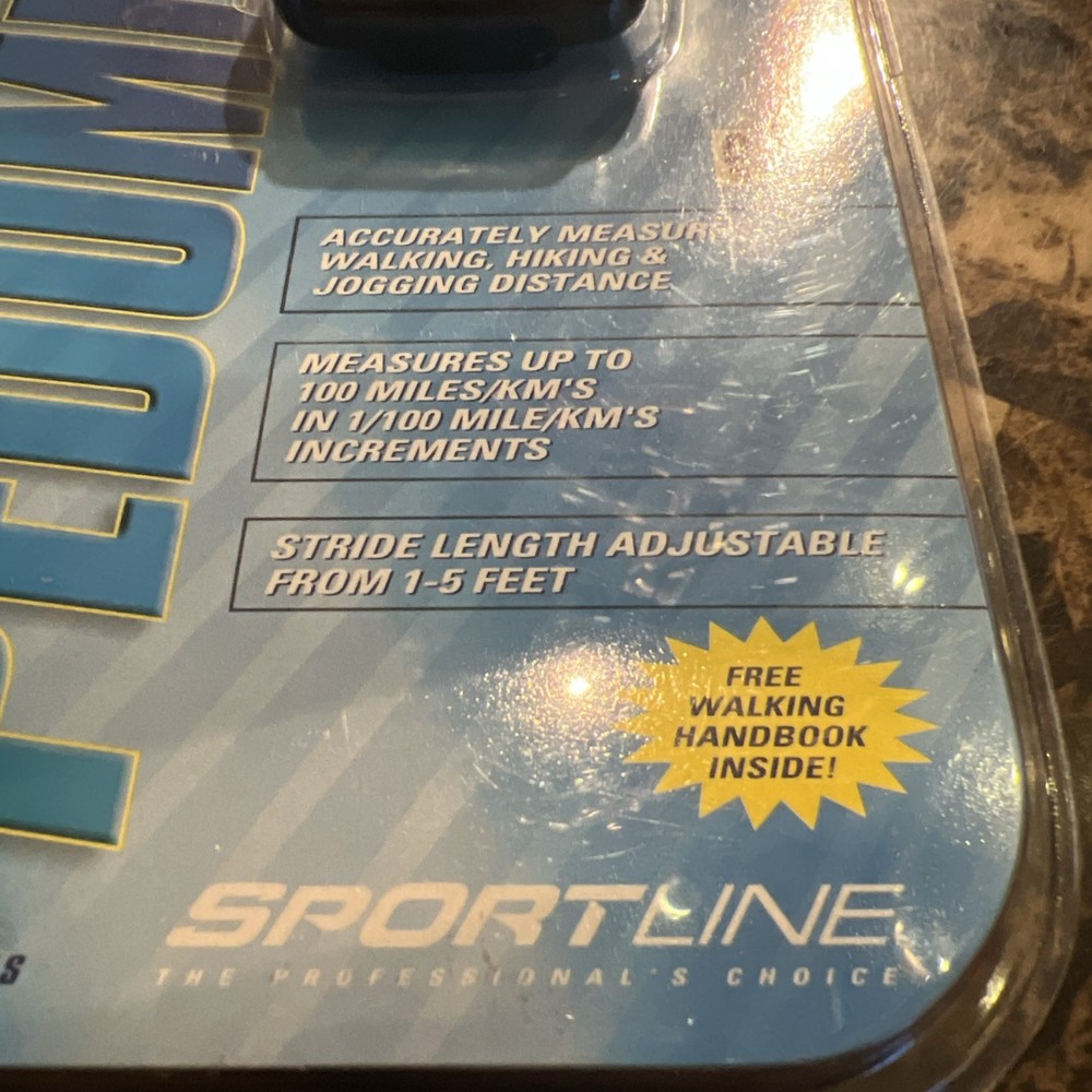 Sportline 340 Multi-Function Pedometer Simple Belt Clip Steps Distance (Sealed!)