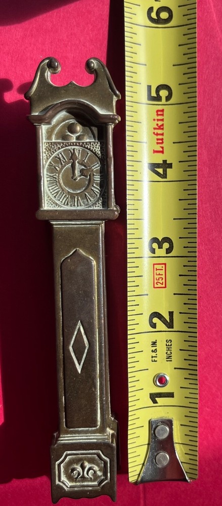 Solid Brass Grandfather Clock Nutcracker, Excellent Condition, No Flaws