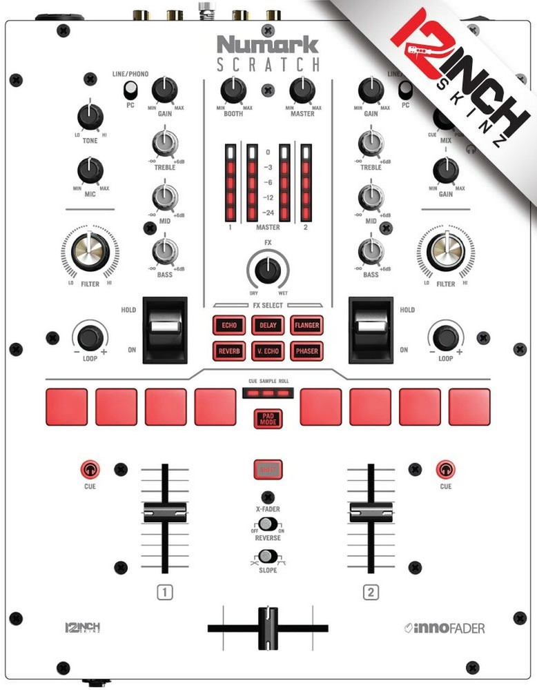Numark Scratch Skin - white grey