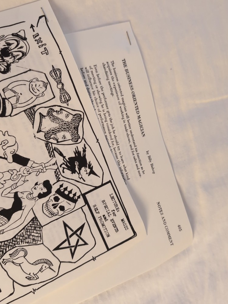Billy Bishop's Magic Lecture Notes - Magic For Special Events And Self Promotion