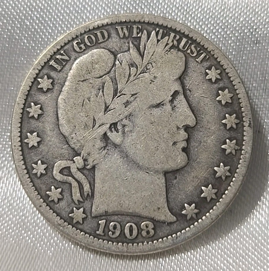 1908 O BARBER HALF DOLLAR - NICE ORIGINAL COIN!!!