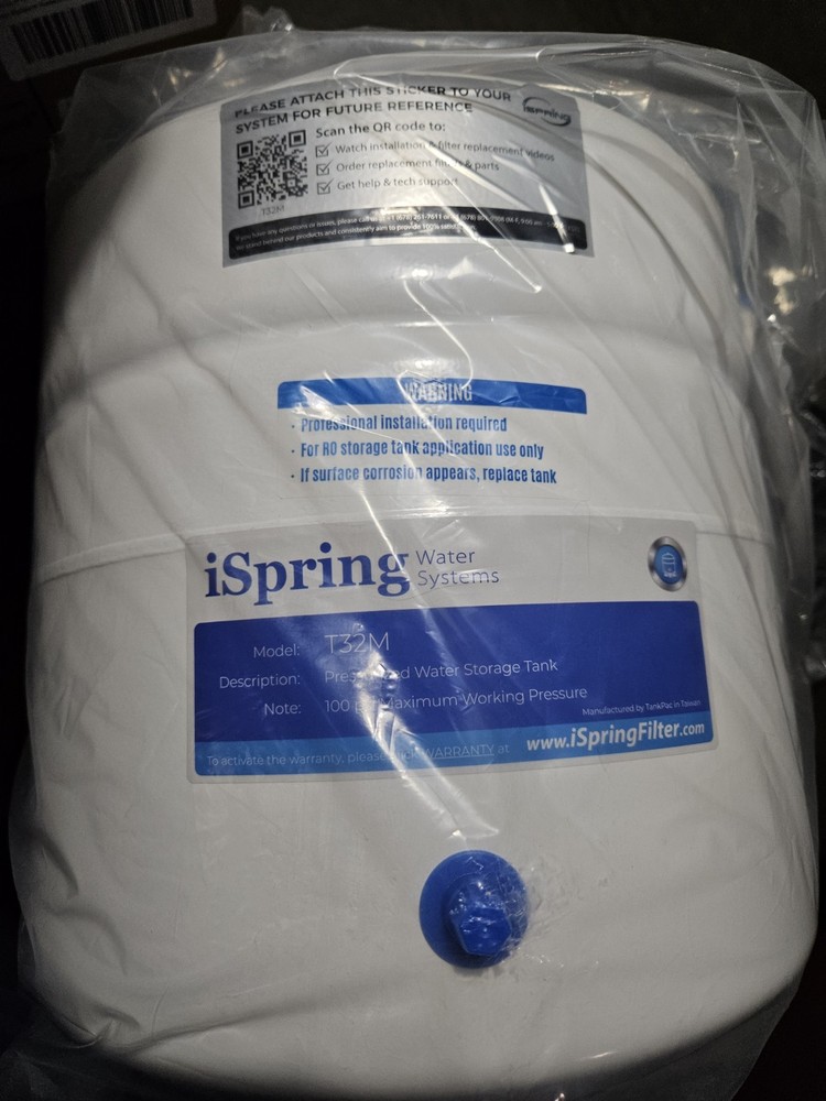 iSpring T32M Pressurized Water Storage Tank