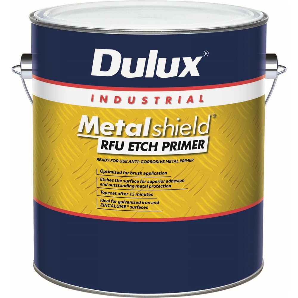 Dulux 4L Metalshield RFU Etch Primer Grey - 4L