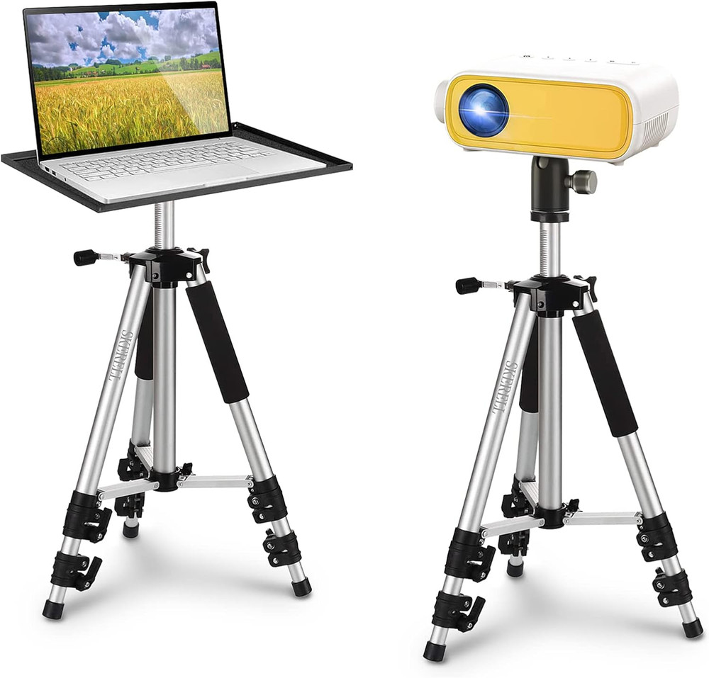 Projector Stand Tripod Adjustable: Universal Laptop Standing Height from 17" to