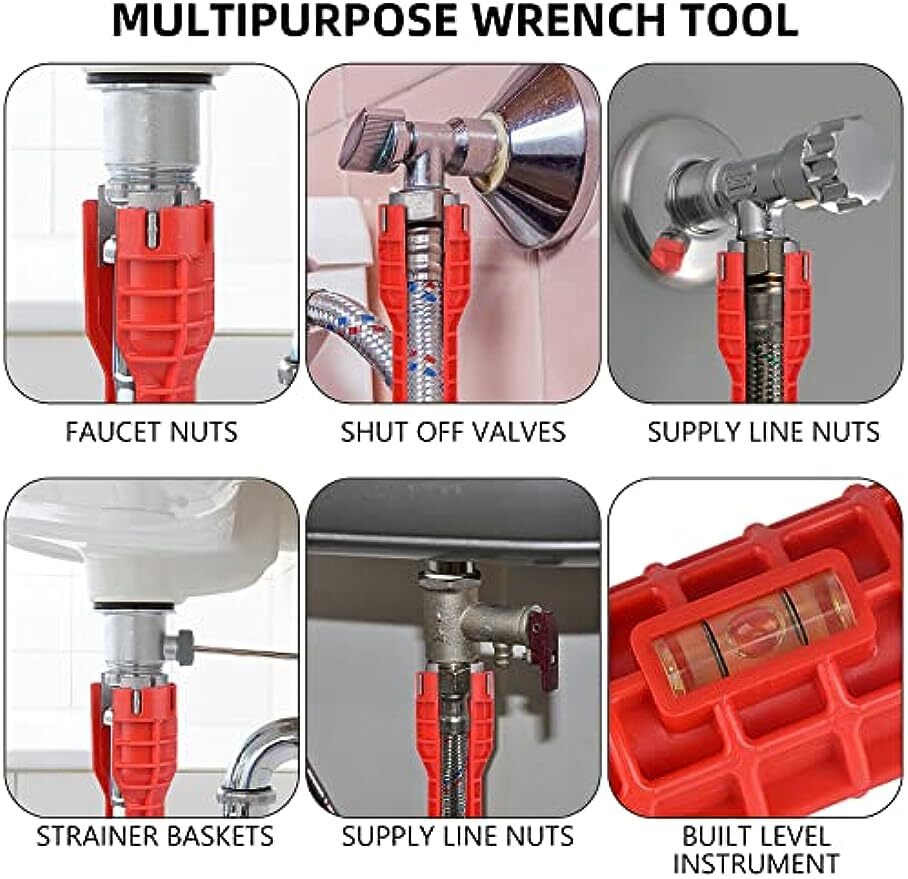 Faucet Sink Installer Multi Tool Wrench Plumbing Kitchen Water Pipe Spanner