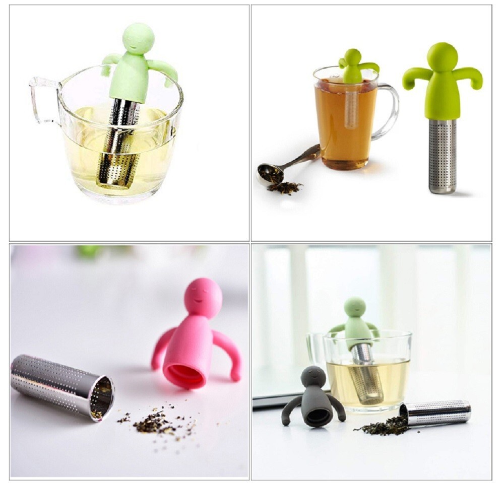2 Loose Leaf Tea Infuser Set w/ Silicone Handle - Stainless Steel Mesh Strainer