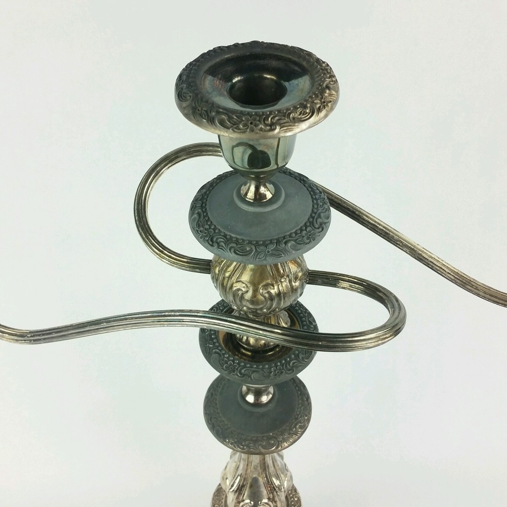 Antique Sheridan Silver Candlestick Candelabra