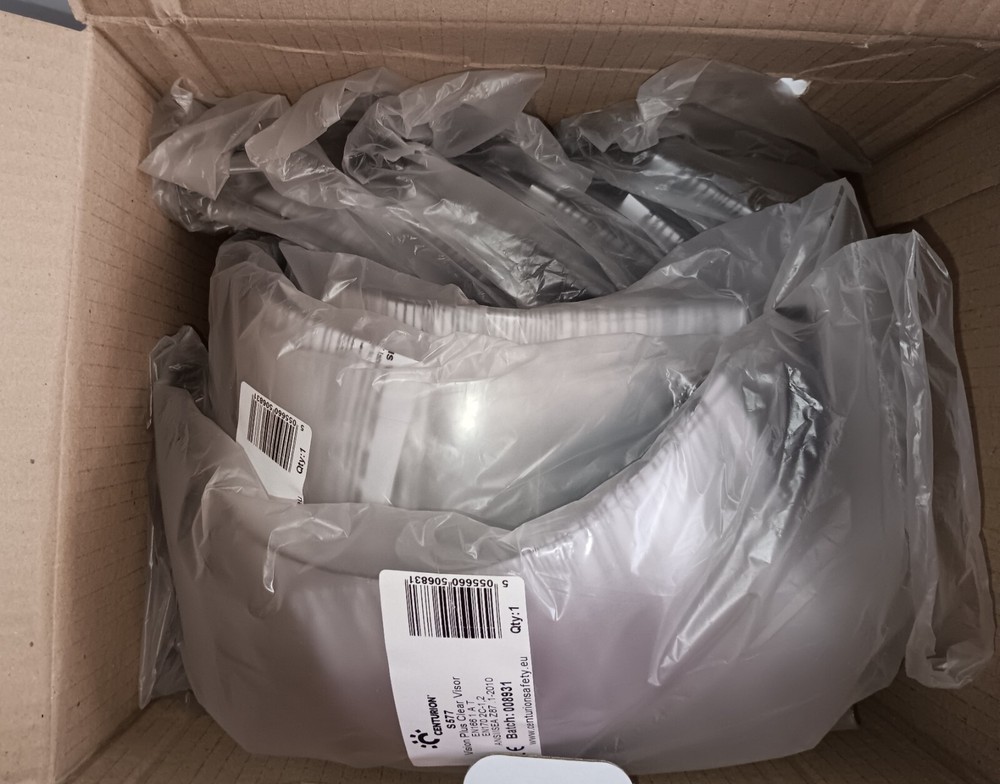 (10) Centurion Vision Plus S577 Clear Eyewear Face Shields for S10PLUS Hard Hats