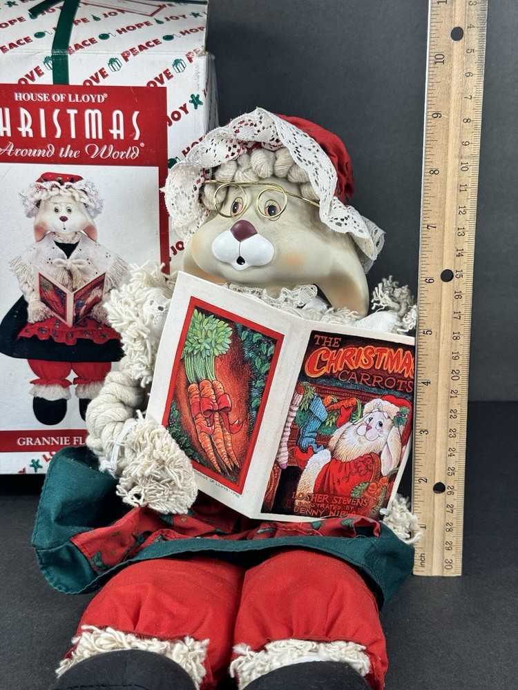 Granny Flo Bunny Vintage Christmas Decor