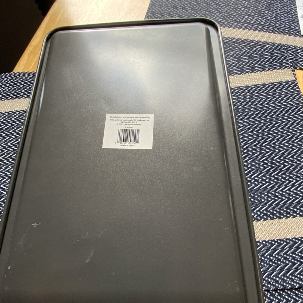 KitchenAid Non-Stick Rectangle Steel Baking Tray Gray Oven Safe