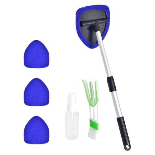 Windshield Cleaner, Car Windshield Cleaning Tool with 3 Reusable and Blue1