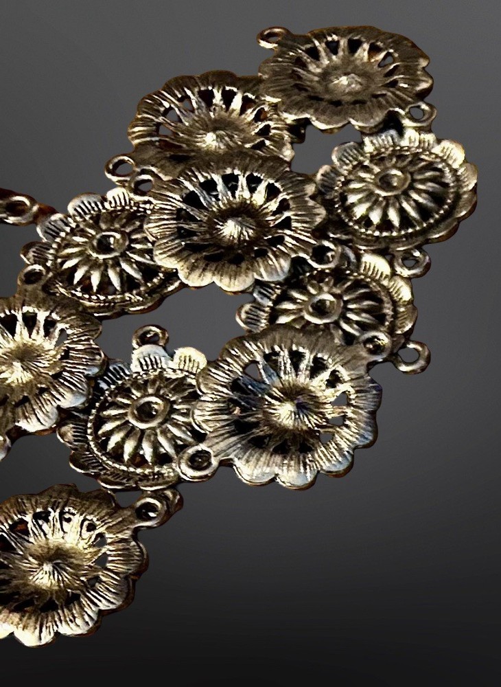Silver Flower Connector, Zinc Alloy; Jewelry Component, Finding
