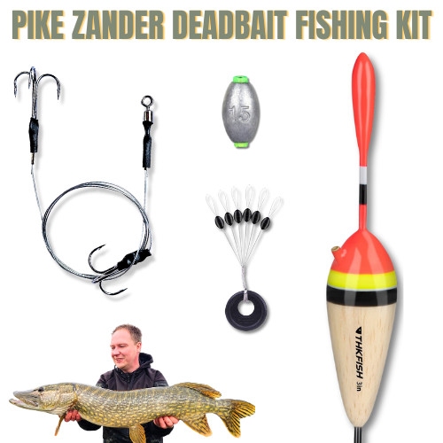 Pike Dead Bait Float PIKE Rigs Fishing Kit Including Trace Hook Float - PIKE UK