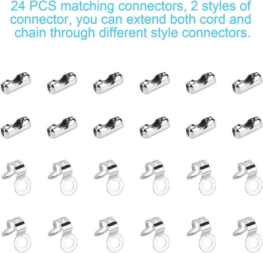 200-Inch Stainless Steel Ceiling Fan Pull Chain with Connectors, 2 Styles