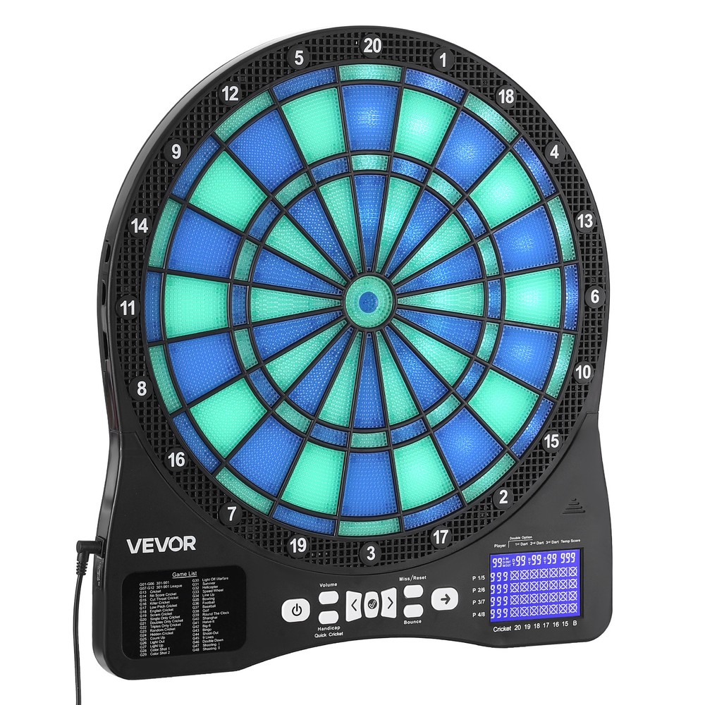 VEVOR Electronic Dartboard LED-Illuminated with 48 Games & 500+ Variations