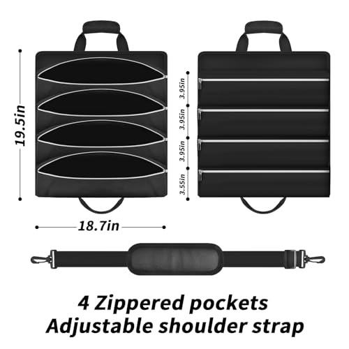Grill Tool Accessory Storage Bag Roll Up, BBQ Tools Carry Orangizer Case for