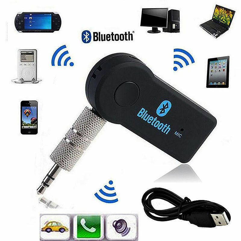Universal Bluetooth Transmitter Car Kit 3.5mm Streaming Car Receiver Adapter US