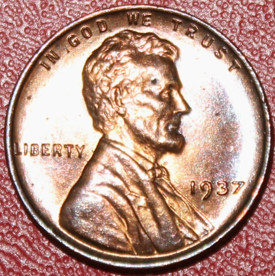 1937 1C RD Lincoln Cent UNC 2210