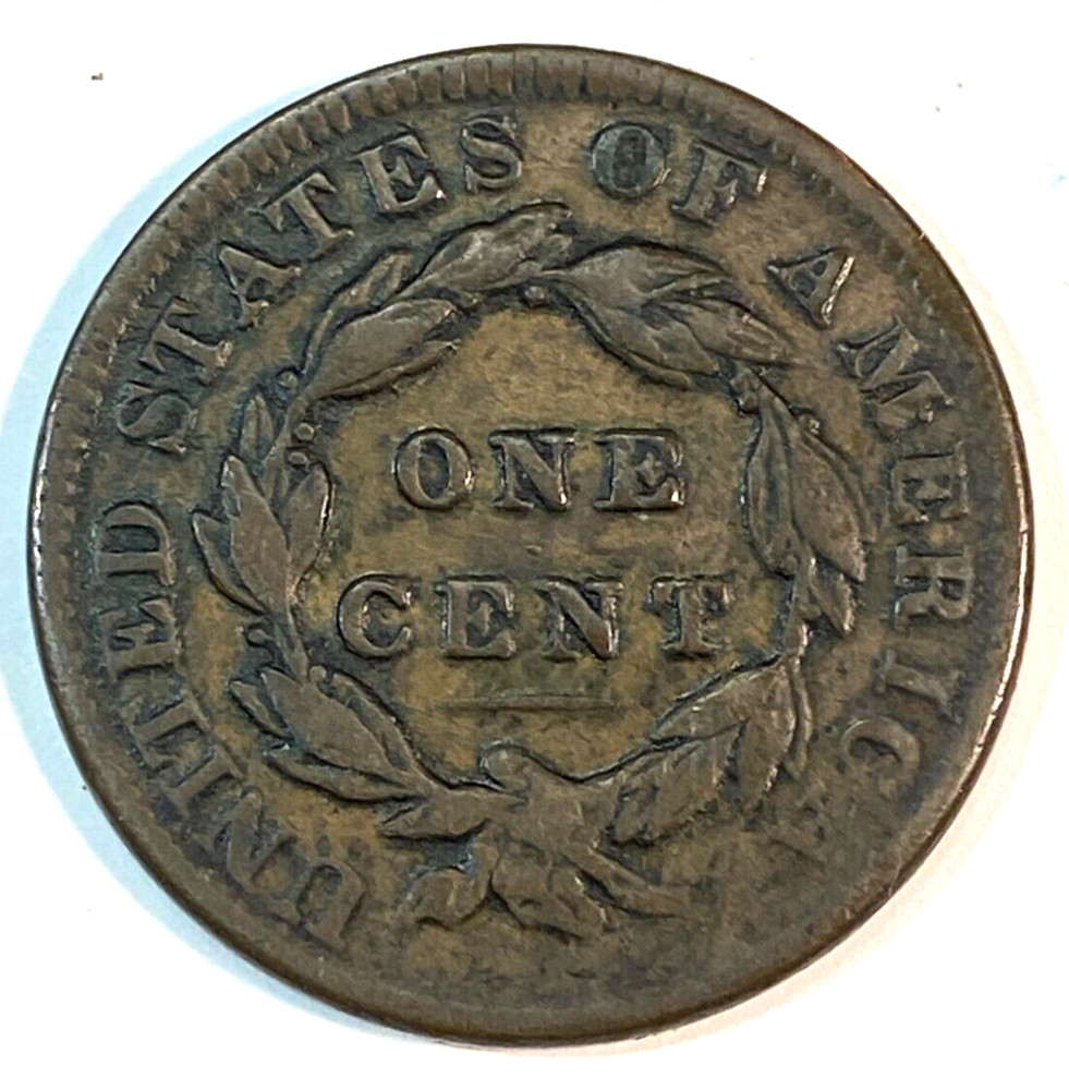 1834 Small 8 Large Cent Nice Super Original Brown VF CHRC