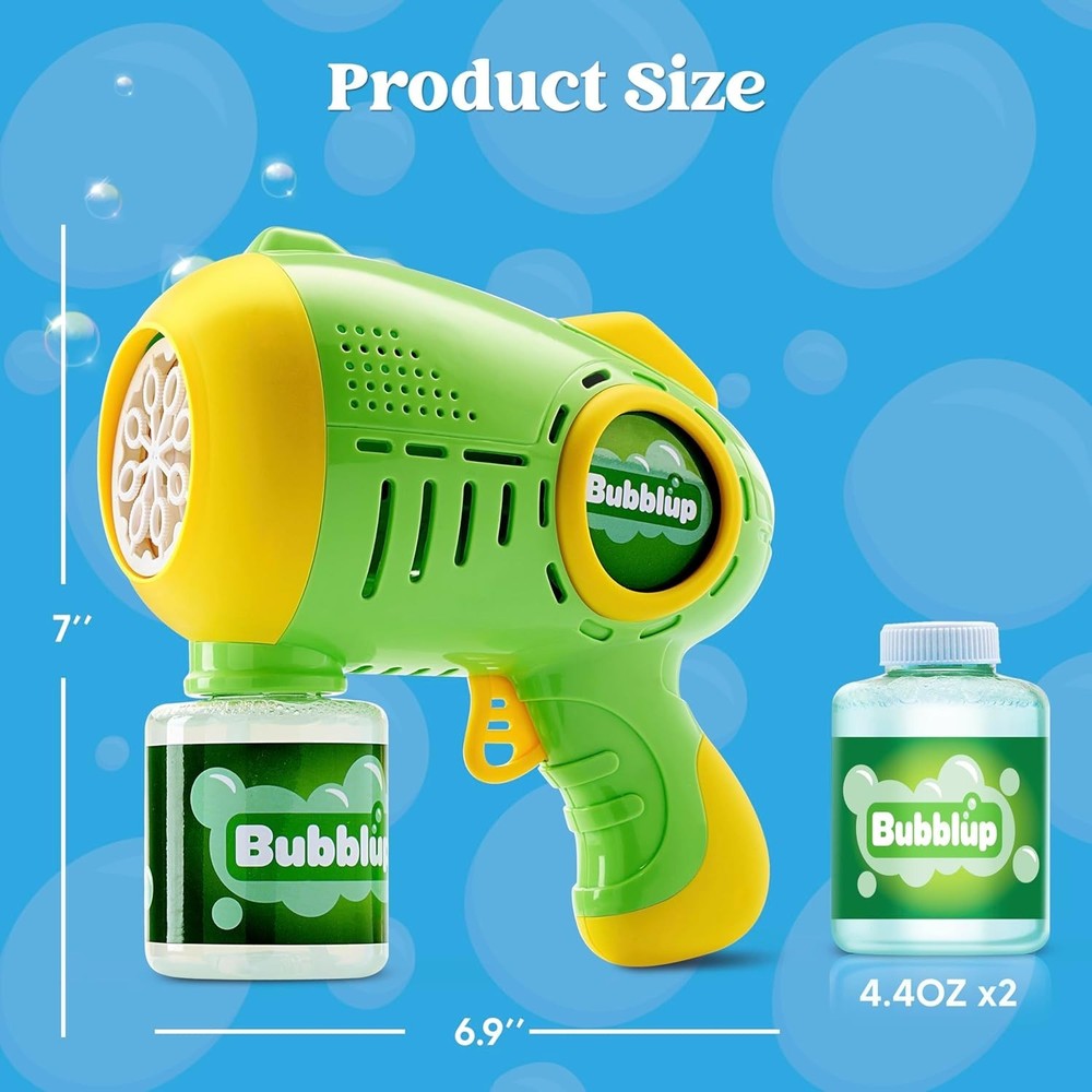 LED Light-Up Bubble Guns Set - 2 Automatic Bubble Machines for Endless Joy