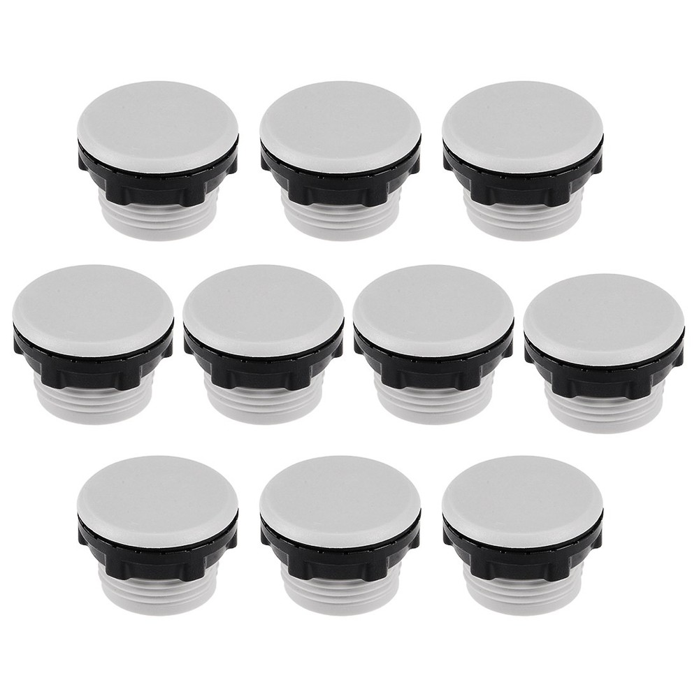 10 Pcs 22mm Black Gray Plastic Push Button Switch Hole Panel Plug