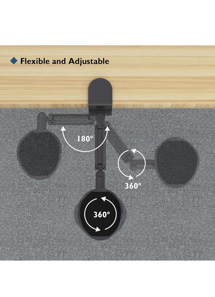 Adjustable Arm Rest for Office Desk, Clamp-On/No Drill Installation