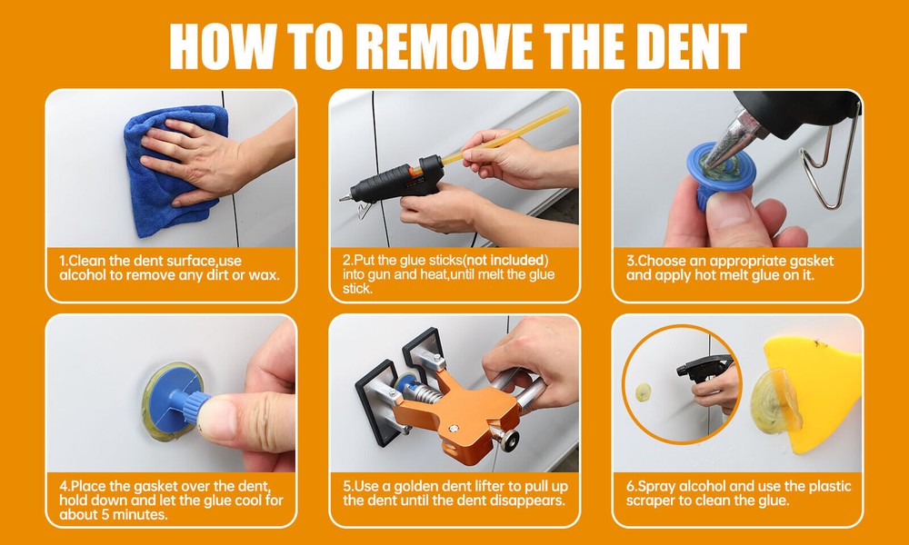 Paintless Car Body Dent Puller Repair Tool Dint Hail Damage Remover Kit