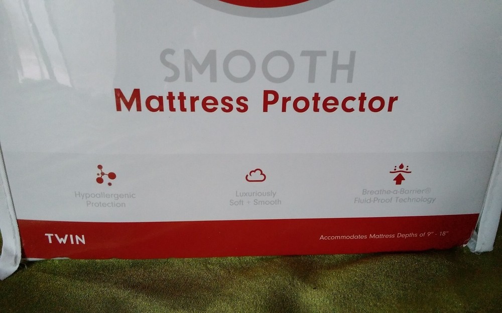SlumberShield Smooth Soft Hypoallergenic Mattress Protector Twin