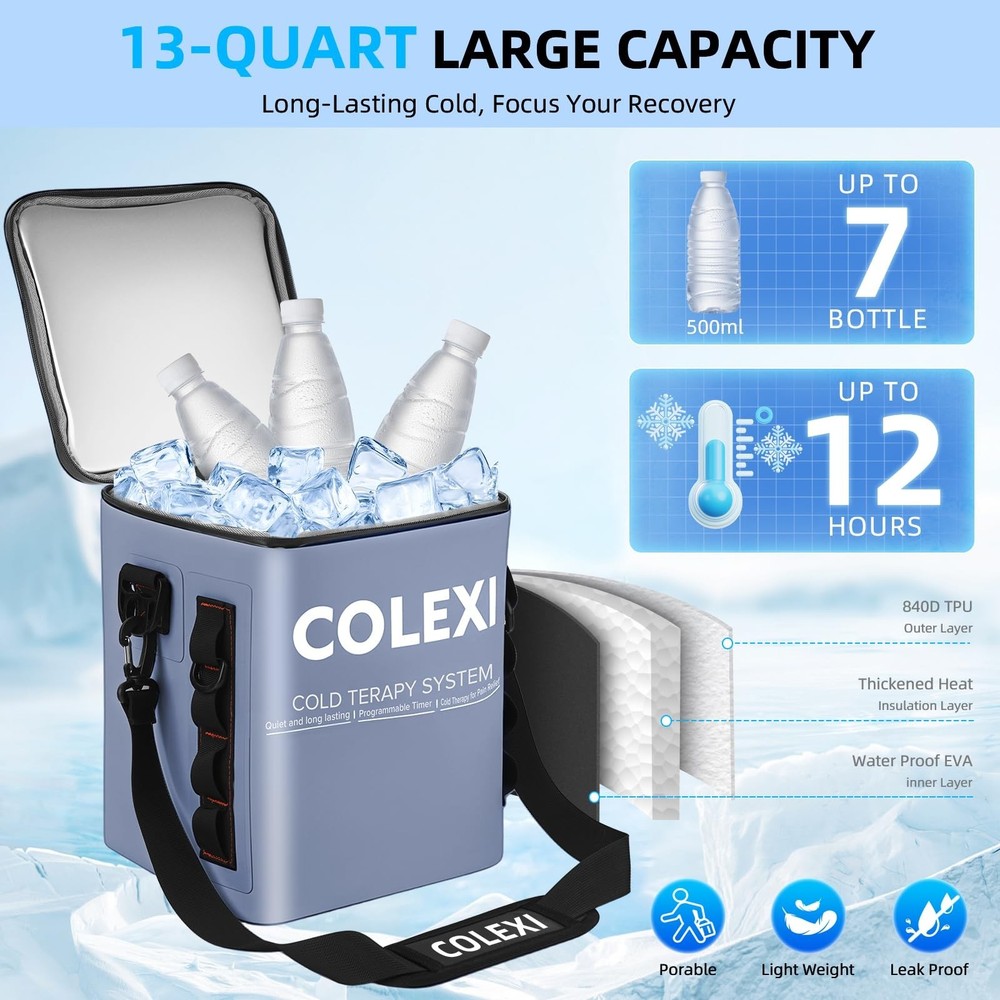 Cold Therapy Machine Programmable Timer Portable Ice Machine for Knee After S...