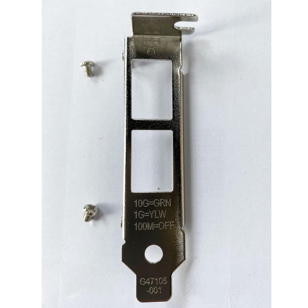 Low profile short bracket for network card with screws