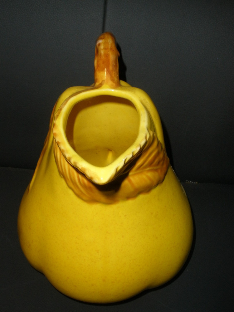 Vintage Ceramic Pear Pitcher 8" Tall EUC