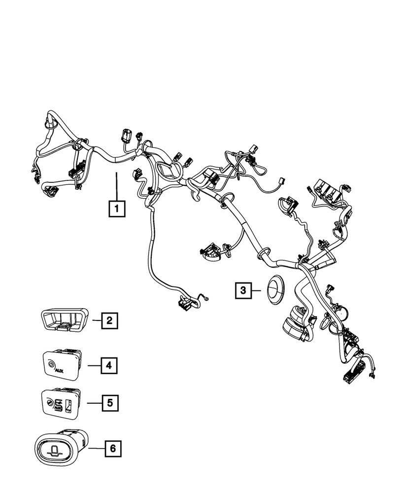 Genuine Mopar Instrument Panel Wiring 68172413AD