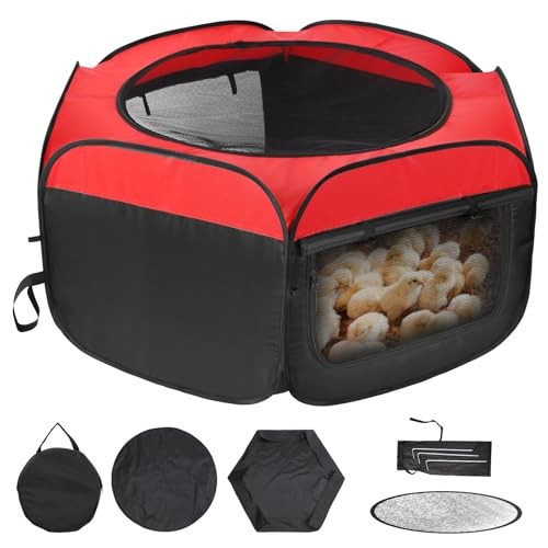 Brooder Box for Chicks - Chicken Brooder Kit with Dual Doors Playpen Only