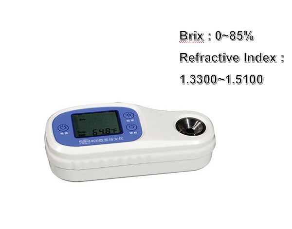Digital Refractometer Brix Refractive Index Meter Range 0~85% / 1.3330 – 1.5100