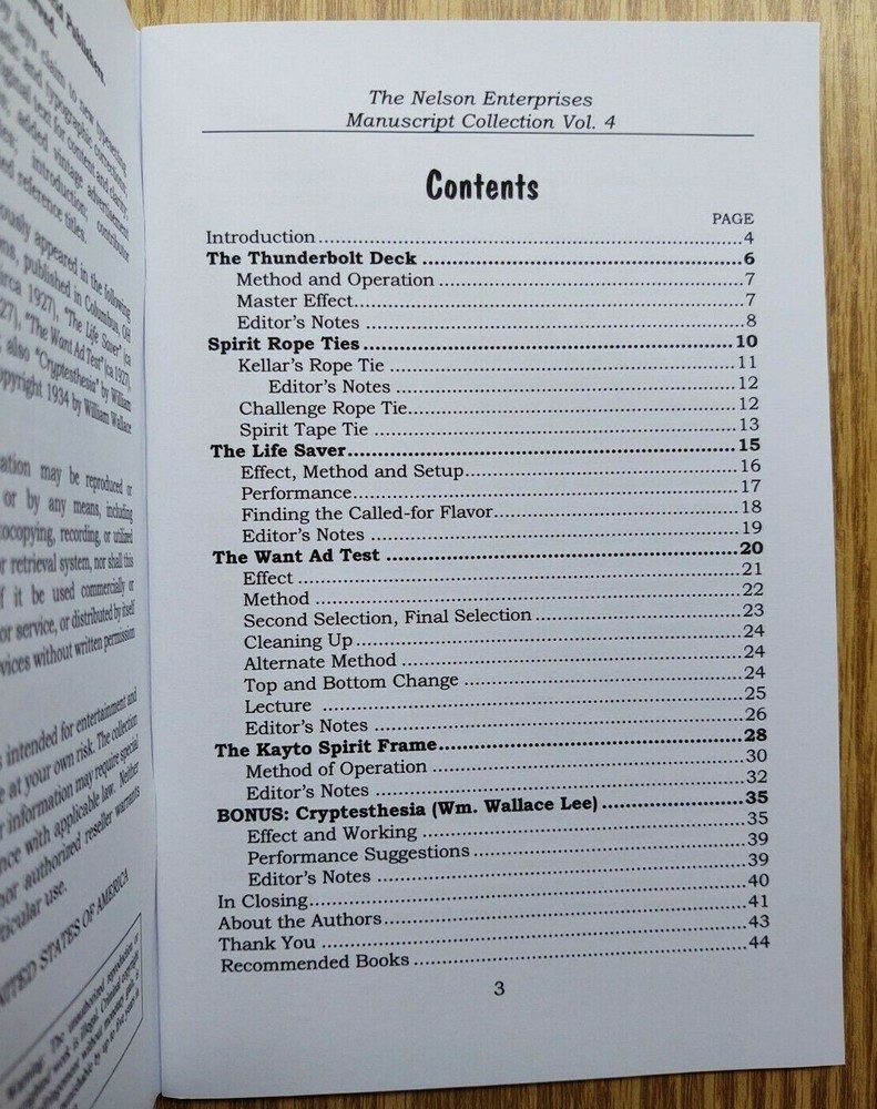 The Nelson Enterprises Manuscript Collection Volume 4