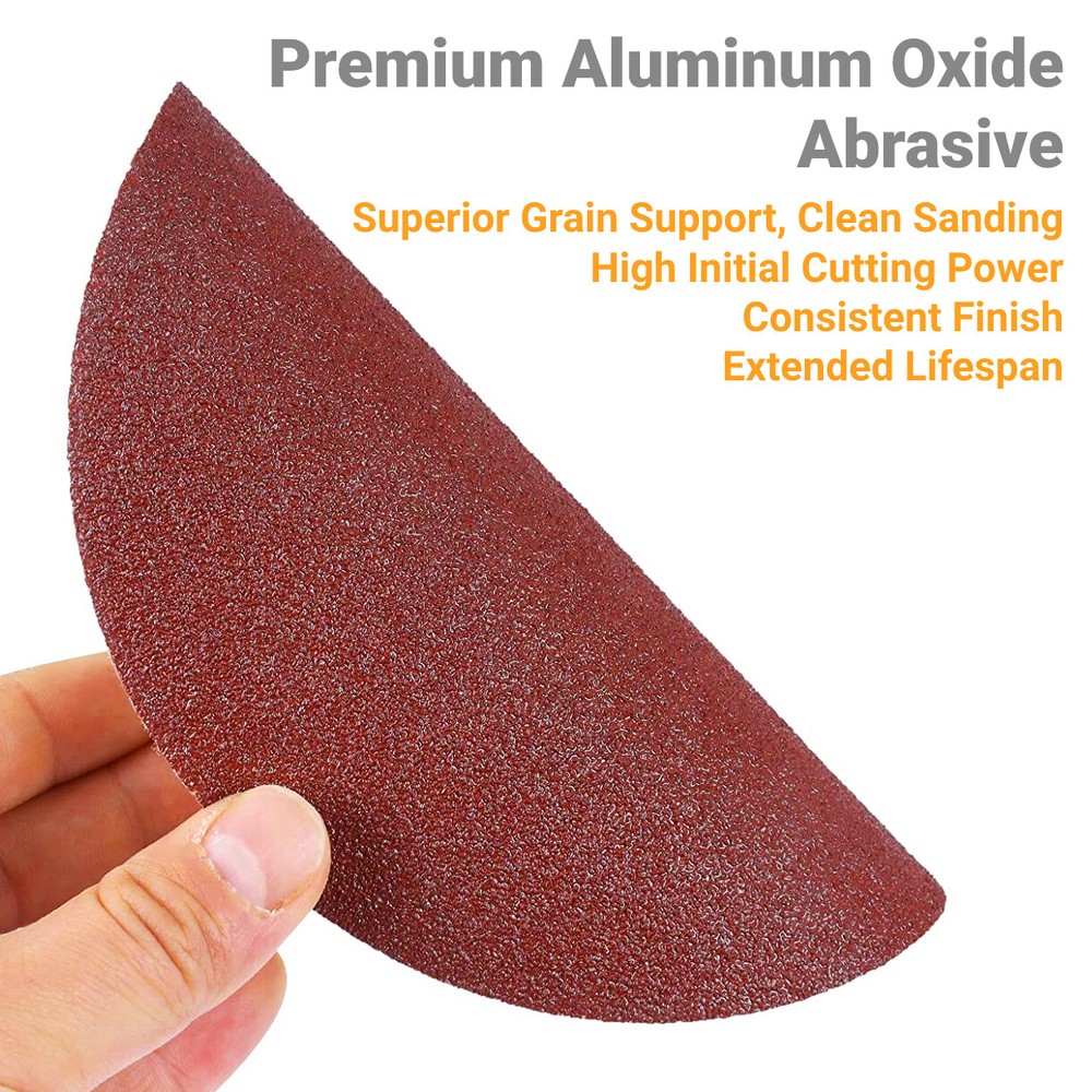 100PCS 6" Sanding Discs 40-2000 Grit Hook Loop DA Sander Orbital Sandpaper Pads